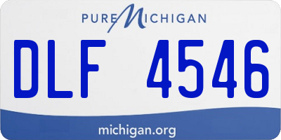 MI license plate DLF4546
