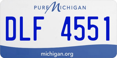 MI license plate DLF4551
