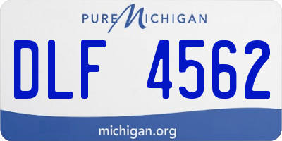 MI license plate DLF4562