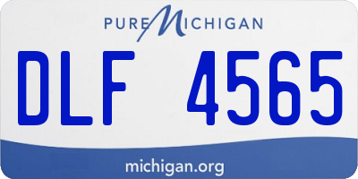 MI license plate DLF4565