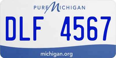 MI license plate DLF4567