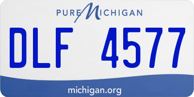 MI license plate DLF4577