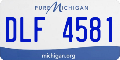 MI license plate DLF4581