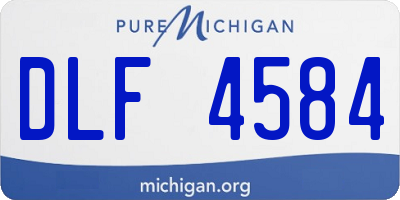 MI license plate DLF4584