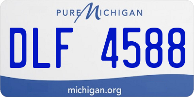 MI license plate DLF4588