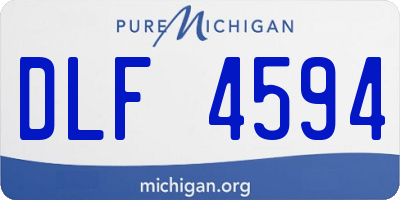 MI license plate DLF4594