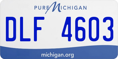 MI license plate DLF4603