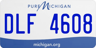 MI license plate DLF4608