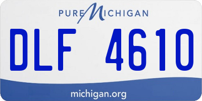 MI license plate DLF4610