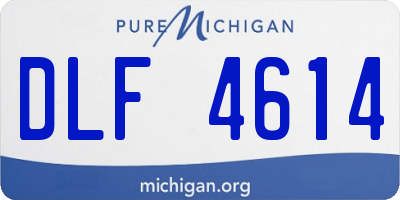 MI license plate DLF4614