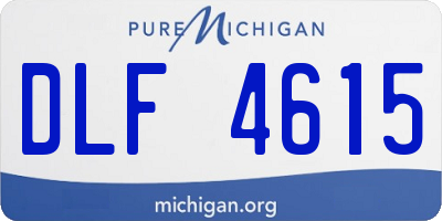 MI license plate DLF4615