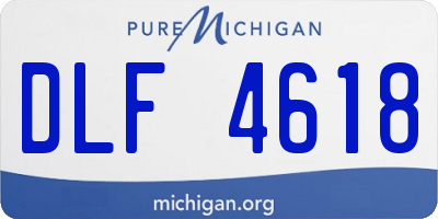 MI license plate DLF4618
