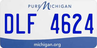 MI license plate DLF4624