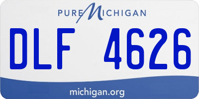 MI license plate DLF4626