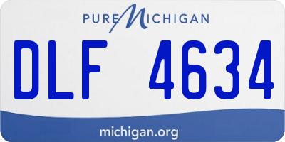 MI license plate DLF4634