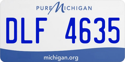 MI license plate DLF4635
