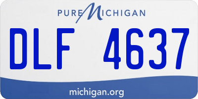 MI license plate DLF4637
