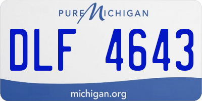 MI license plate DLF4643