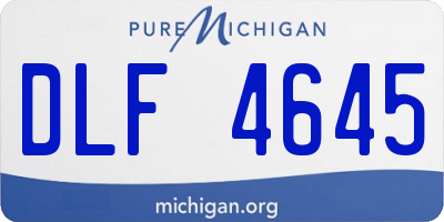 MI license plate DLF4645