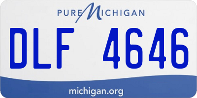 MI license plate DLF4646