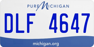 MI license plate DLF4647