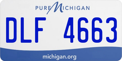 MI license plate DLF4663