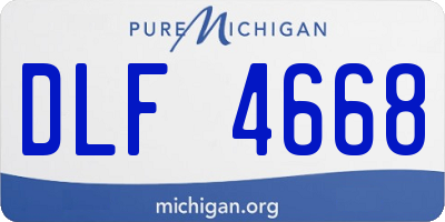 MI license plate DLF4668