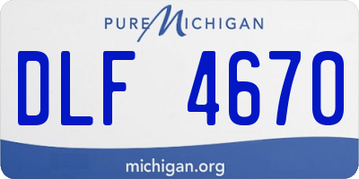 MI license plate DLF4670