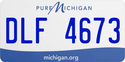 MI license plate DLF4673