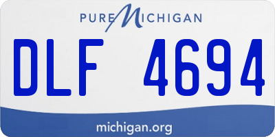 MI license plate DLF4694