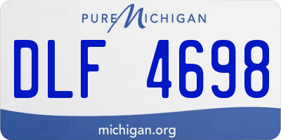 MI license plate DLF4698