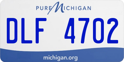 MI license plate DLF4702