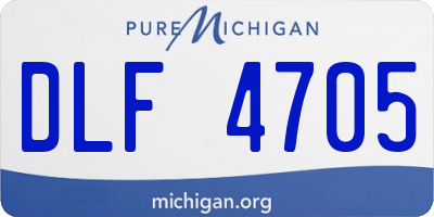 MI license plate DLF4705