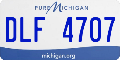 MI license plate DLF4707