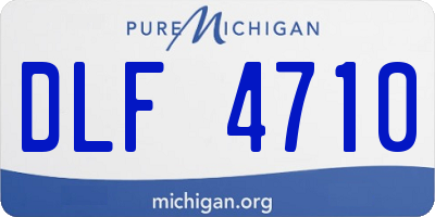 MI license plate DLF4710