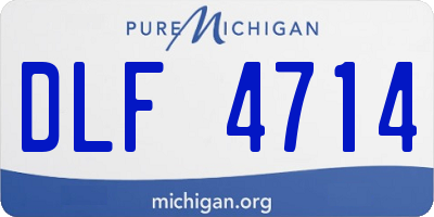 MI license plate DLF4714