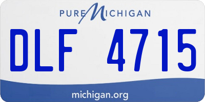 MI license plate DLF4715