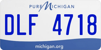 MI license plate DLF4718
