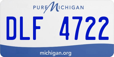 MI license plate DLF4722