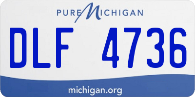 MI license plate DLF4736