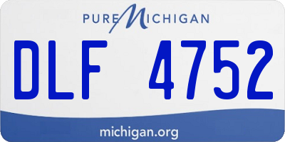 MI license plate DLF4752