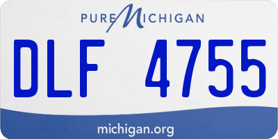 MI license plate DLF4755