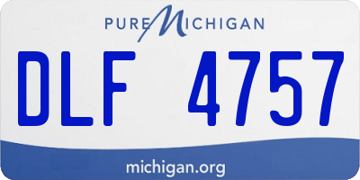 MI license plate DLF4757