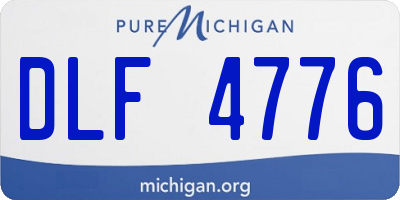 MI license plate DLF4776