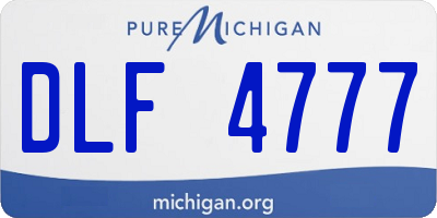 MI license plate DLF4777