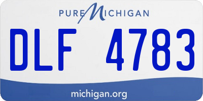 MI license plate DLF4783