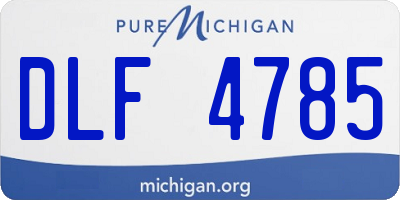 MI license plate DLF4785