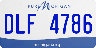 MI license plate DLF4786