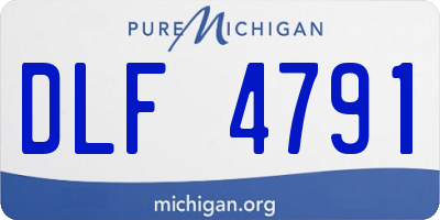MI license plate DLF4791
