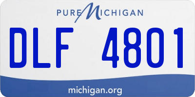 MI license plate DLF4801